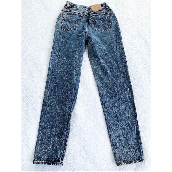 Vtg 80's Levi's Blue Acid Wash High Rise Jeans - Picture 3 of 11